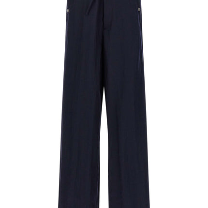 Dries Van Noten Blue Nylon Casual Pants
