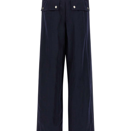 Dries Van Noten Blue Nylon Casual Pants