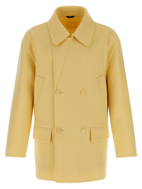Fendi Bicolor Virgin Wool Coat