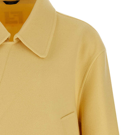 Fendi Bicolor Virgin Wool Coat