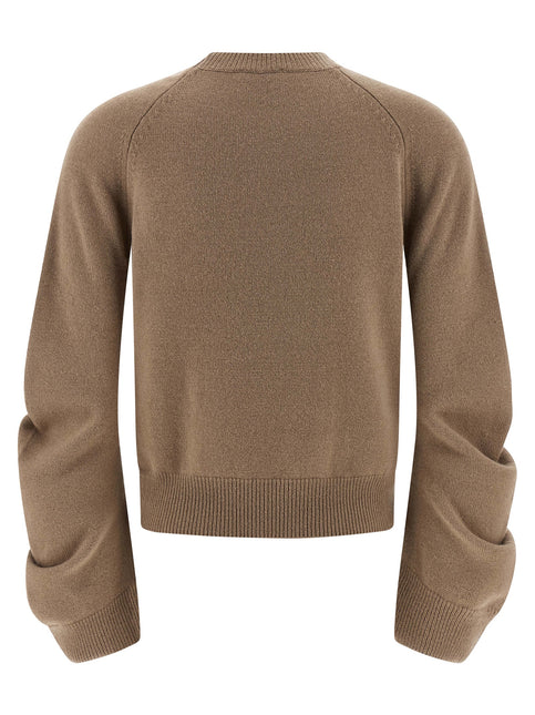 NUDE Beige Virgin Wool Cardigan