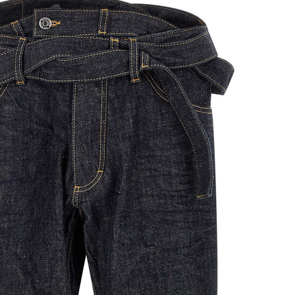 Dsquared² Blue Cotton Straight-Leg Jeans
