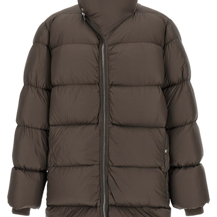 Rick Owens Brown Nylon Full-Length Jacket