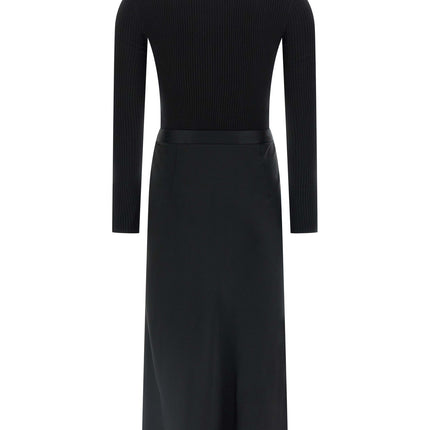 Elisabetta Franchi Black Lycra Midi Dress