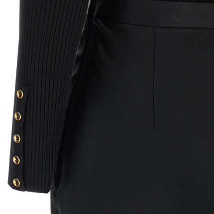 Elisabetta Franchi Black Lycra Midi Dress