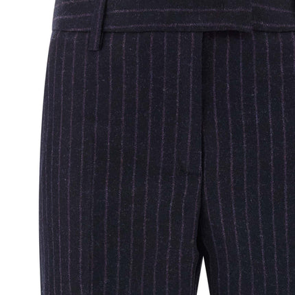 Alberto Biani Blue Virgin Wool Dress Pants