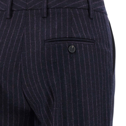Alberto Biani Blue Virgin Wool Dress Pants