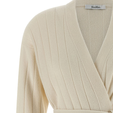 Max Mara White Cashmere Cardigan