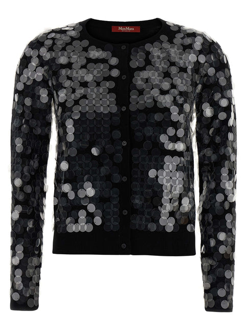 Max Mara Black Virgin Wool Cardigan