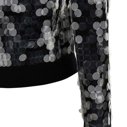 Max Mara Black Virgin Wool Cardigan