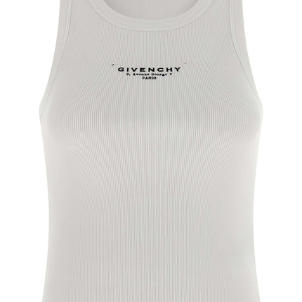 Givenchy White Cotton Sleeveles T-Shirt