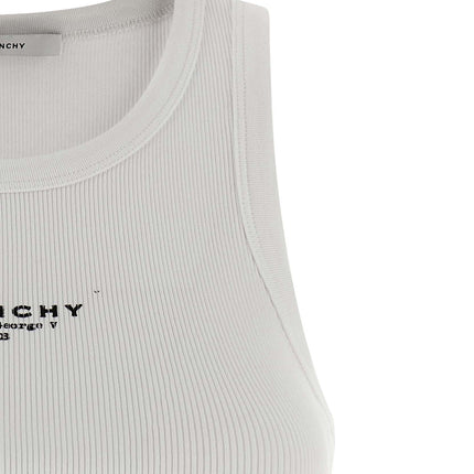 Givenchy White Cotton Sleeveles T-Shirt