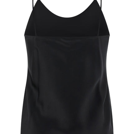 Max Mara Black Silk Tank Tops