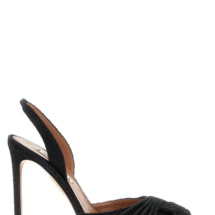 Aquazzura Black Textile High Heel Pumps