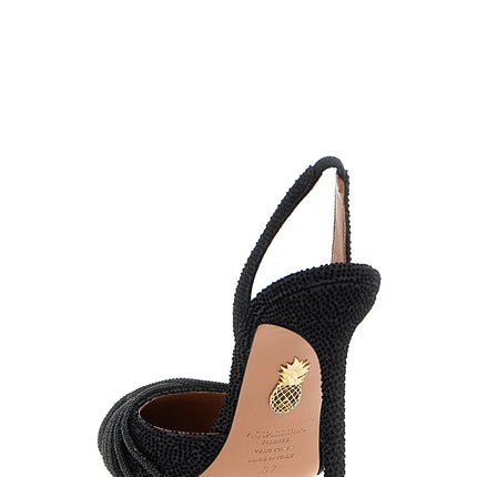 Aquazzura Black Textile High Heel Pumps