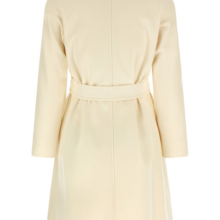 Max Mara White Virgin Wool Coat