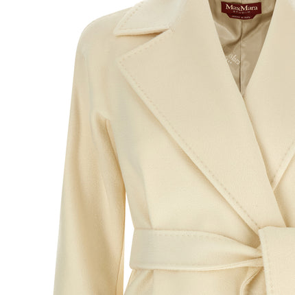 Max Mara White Virgin Wool Coat