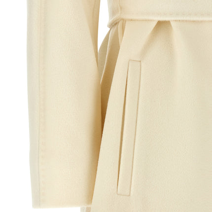 Max Mara White Virgin Wool Coat