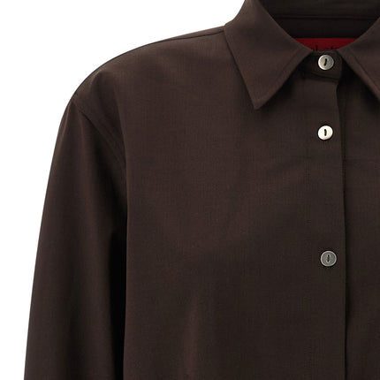 THELATEST Brown Polyester Blouse