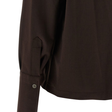 THELATEST Brown Polyester Blouse