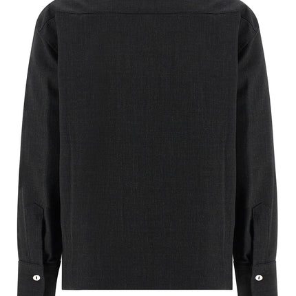 THELATEST Gray Polyester Blouse