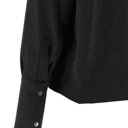 THELATEST Gray Polyester Blouse