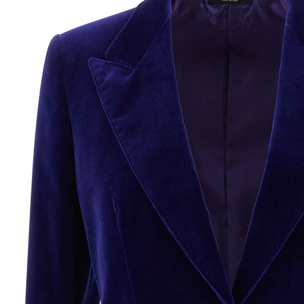 Tom Ford Blue Cotton Blazer