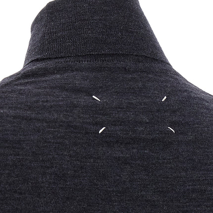 Maison Margiela Blue Wool Cardigan