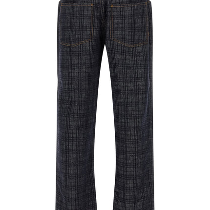 Burberry Blue Cotton Straight-Leg Jeans