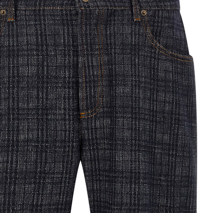 Burberry Blue Cotton Straight-Leg Jeans