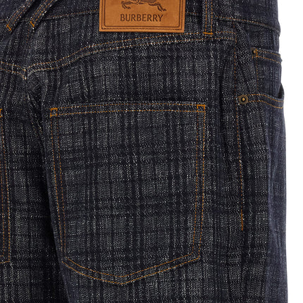 Burberry Blue Cotton Straight-Leg Jeans