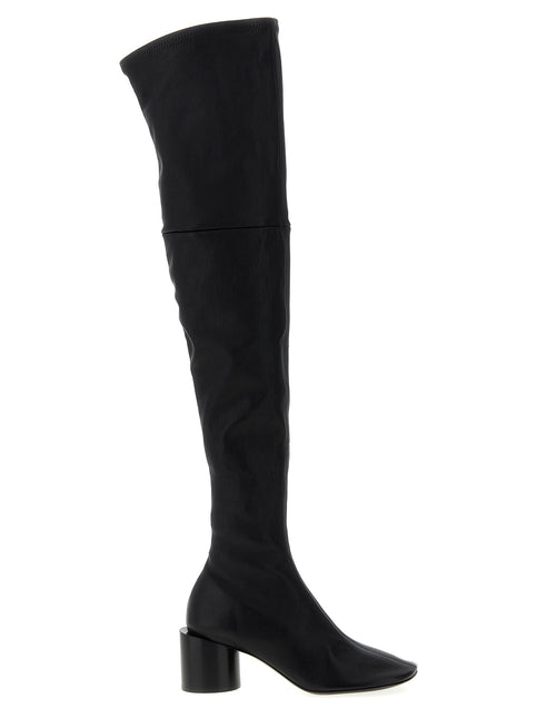 Jil Sander Black Leather Over The Knee