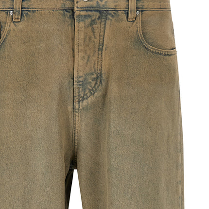Amiri Beige Cotton Straight-Leg Jeans