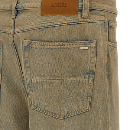 Amiri Beige Cotton Straight-Leg Jeans