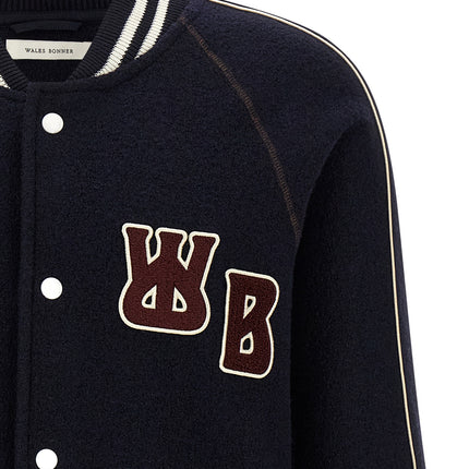 WALES BONNER Blue Virgin Wool Bomber