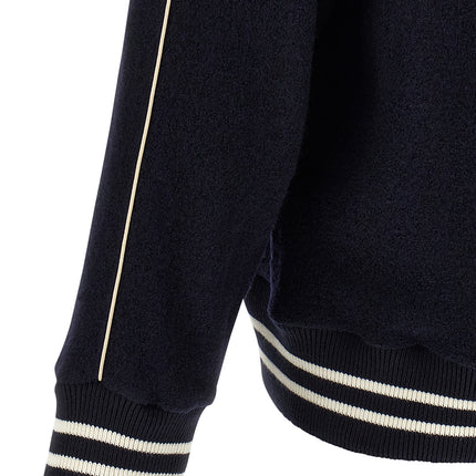 WALES BONNER Blue Virgin Wool Bomber