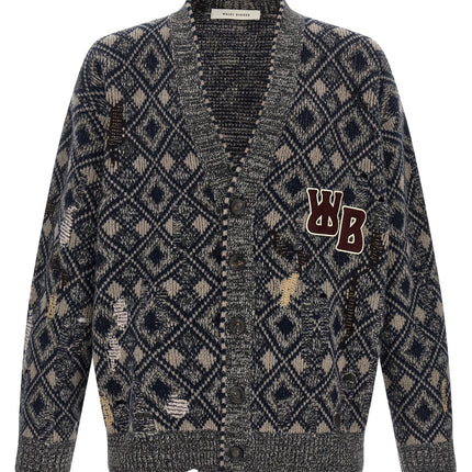 WALES BONNER Multicolor Merino Wool Cardigan