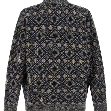 WALES BONNER Multicolor Merino Wool Cardigan