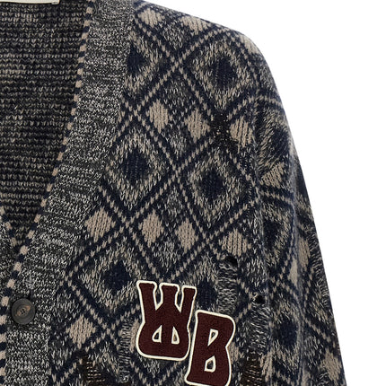 WALES BONNER Multicolor Merino Wool Cardigan