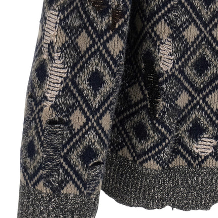 WALES BONNER Multicolor Merino Wool Cardigan