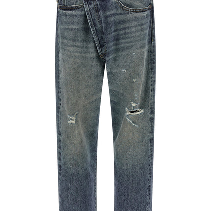 R13 Blue Cotton Straight-Leg Jeans