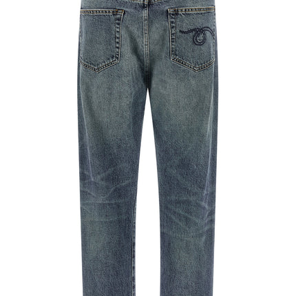 R13 Blue Cotton Straight-Leg Jeans