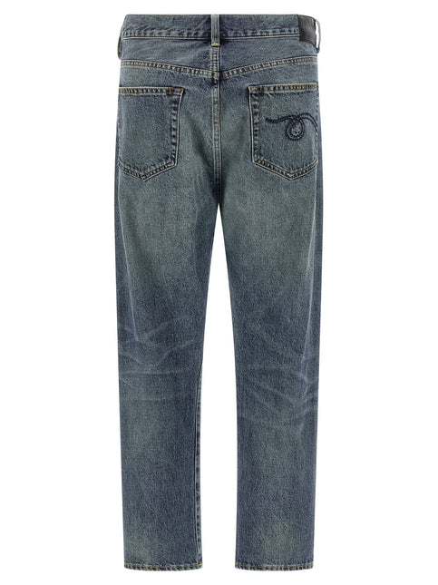 R13 Blue Cotton Straight-Leg Jeans