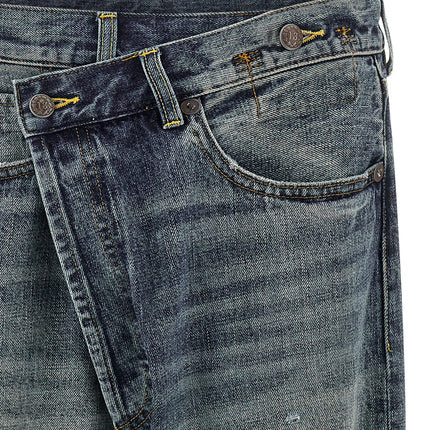 R13 Blue Cotton Straight-Leg Jeans