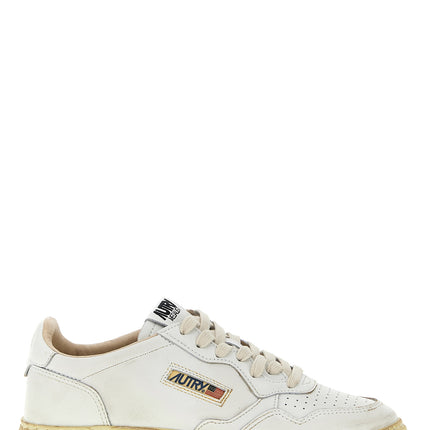 Autry White Goatskin Low Top Sneakers
