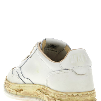 Autry White Goatskin Low Top Sneakers