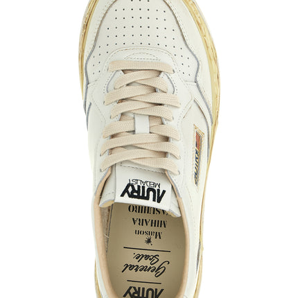 Autry White Goatskin Low Top Sneakers