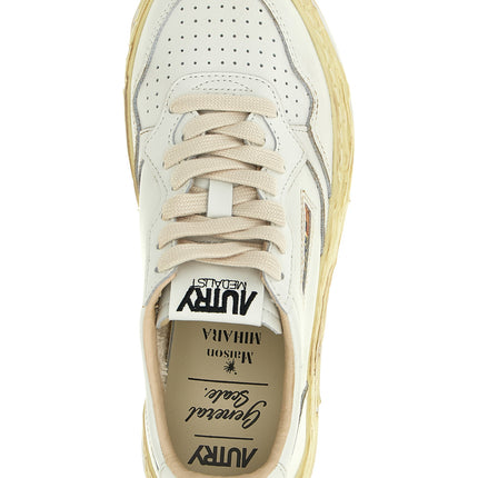 Autry White Goatskin Chunky Sneakers