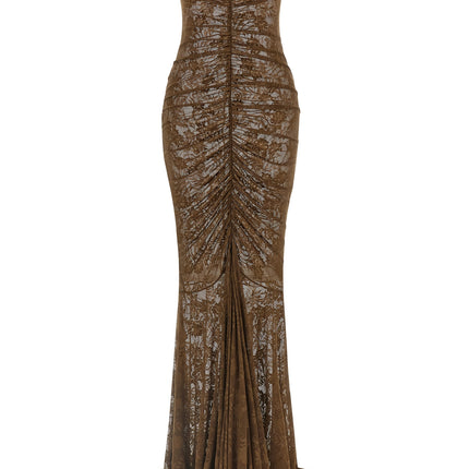 Norma Kamali Bicolor Polyamide Long Dress