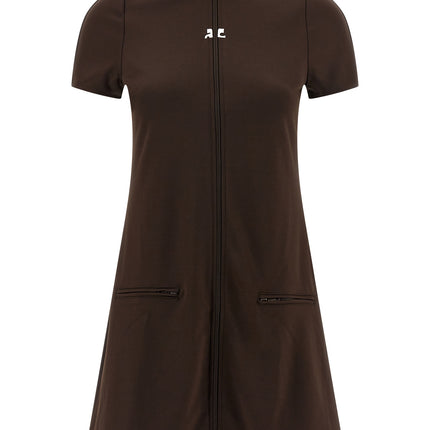 Courrèges Brown Polyester Short Dress